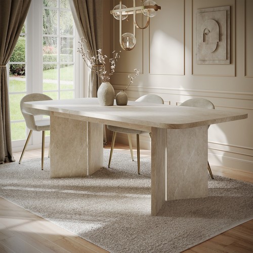Beige marble effect - effect, pillar
