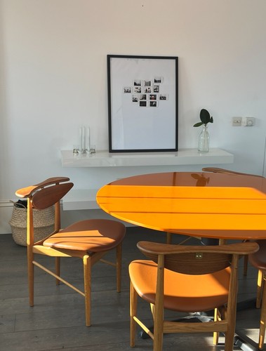 Large round dining table - dining,