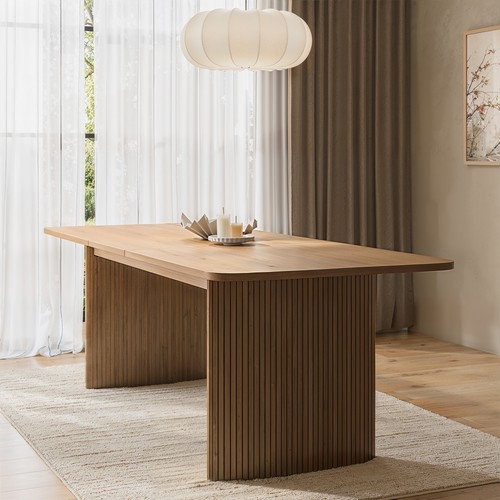 Large oak extendable dining - large,