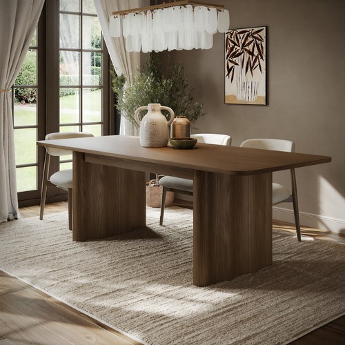 Large walnut extendable dining - walnut,