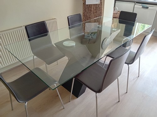 Large glass dining table - large,