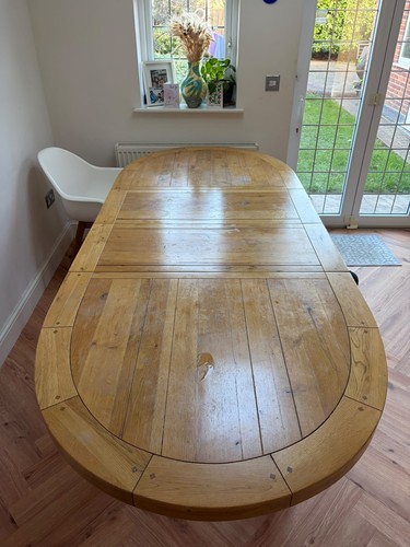 Large solid oak oval - oak,