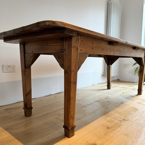 Antique pine refectory dining - pine,