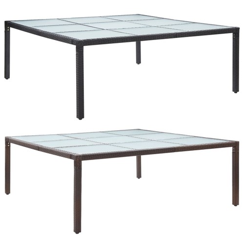 Large rattan dining table - dining,