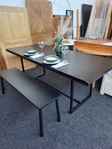Large dining table black - table, /